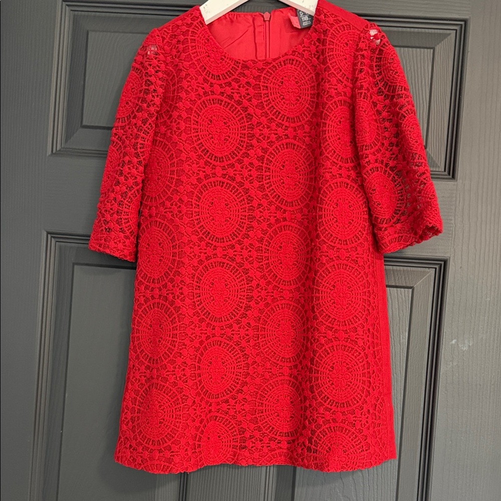 Zara Kids Red Lace Dress